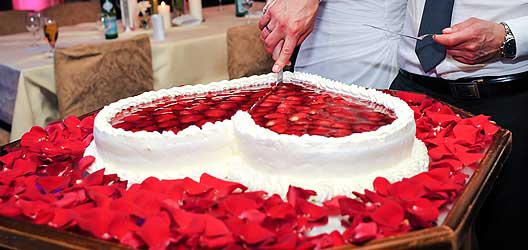 Rund um die Hochzeitstorte