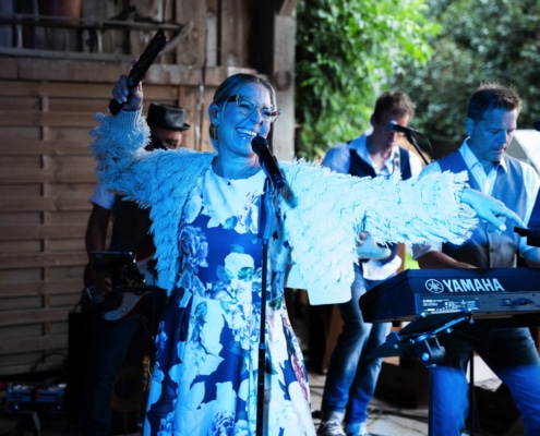 Sängerin Sabine Schulz Gartenparty