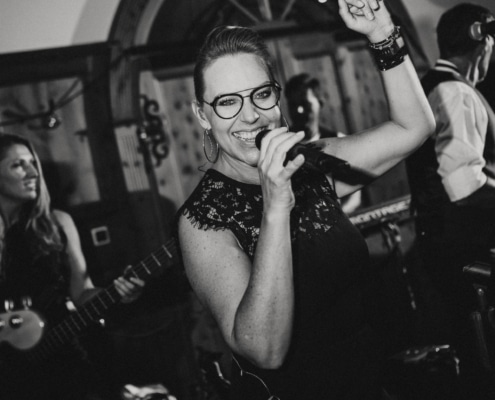 Sängerin Sabine Schulz having fun